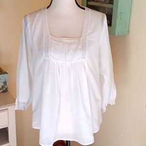 Club Monaco Handkerchief Cotton Top. Angelcore, Coastal, Boho.
